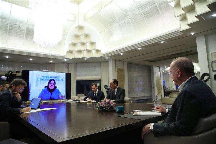 Erdoğan, bakanlar ile telekonferans yaptı