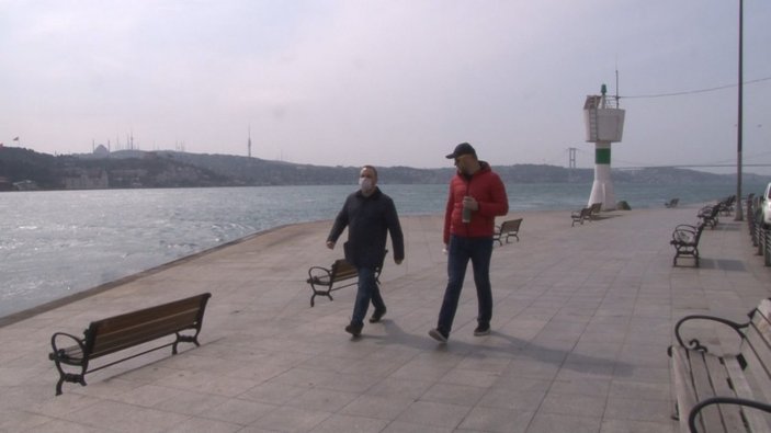 İstanbul'da sahilde yürüyüş yapanlara para cezası