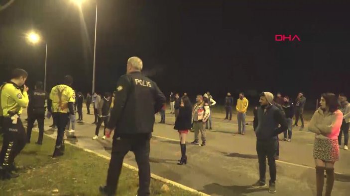 Antalya'da dansözlü drift partisini polis bastı