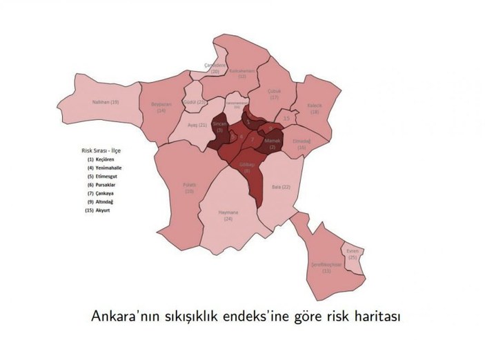 İstanbul ve Ankara'nın korona risk haritası