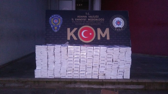 Adana'da süpürgenin içinde 25 bin liralık sigara ele geçirildi