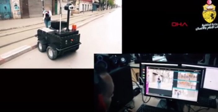Tunus'ta sokağa çıkma yasağını robotlar kontrol ediyor