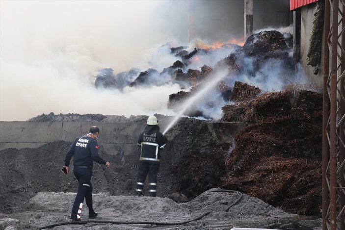 Adana'da pamuk yağı fabrikasında yangın çıktı