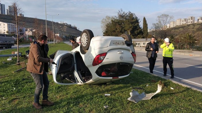Samsun'da polis memuru kaza yaptı