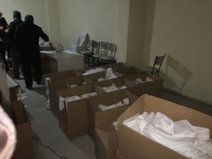 Gebze'de 15 bin adet kaçak maske ele geçirildi