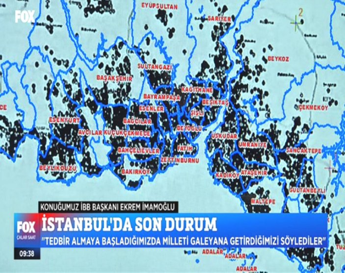İstanbul'da koronavirüsün yoğun yaşandığı ilçeler