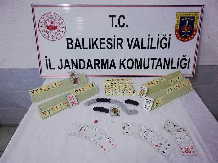 Balıkesir'de kumar oynayan kişilere 35 bin lira ceza
