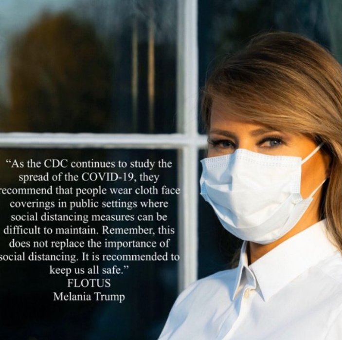 ABD'nin First Lady'sinden maske takın uyarısı