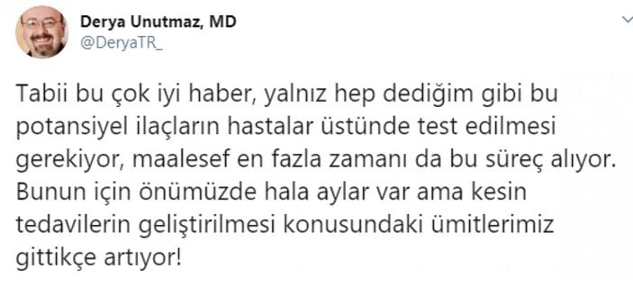 Türk doktor koronayı durduran ilaçların bulunduğunu söyledi