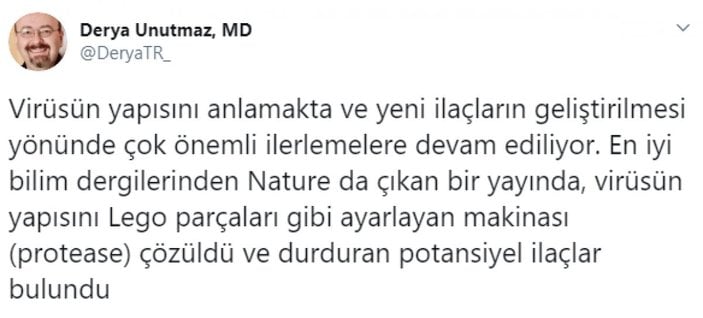 Türk doktor koronayı durduran ilaçların bulunduğunu söyledi