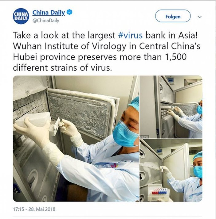 Vuhan'da 1500 virüsün saklandığını gösteren fotoğraflar