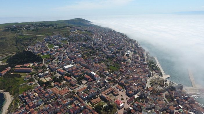 Sinop'u sis bulutu kapladı