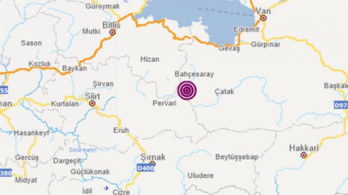 Van'da 4.0 büyüklüğünde deprem