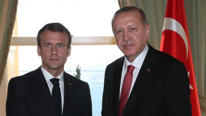 Cumhurbaşkanı Erdoğan,  Macron ile görüştü