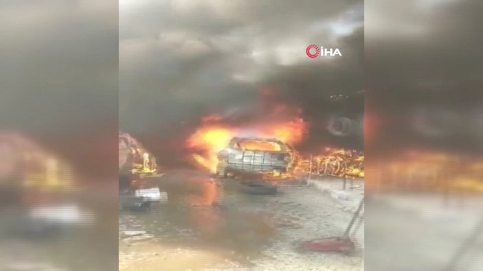 Afrin'de bomba yüklü tankerle terör saldırısı