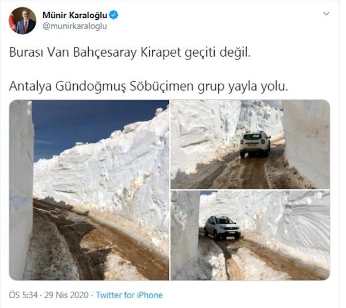 Antalya'dan gelen kar fotoğrafı şaşırttı