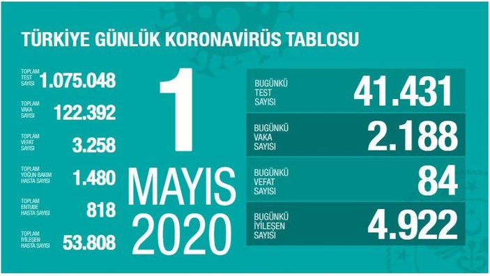 Türkiye'deki koronavirüs vakalarında son durum