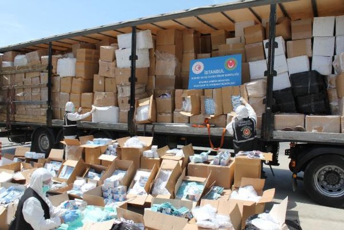 İstanbul'da kaçak tıbbi koruyucu malzemeler ele geçirildi