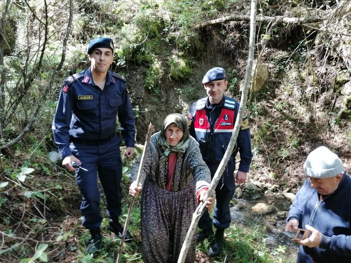 Bolu'da kaybolan alzaymır hastası kadını jandarma buldu