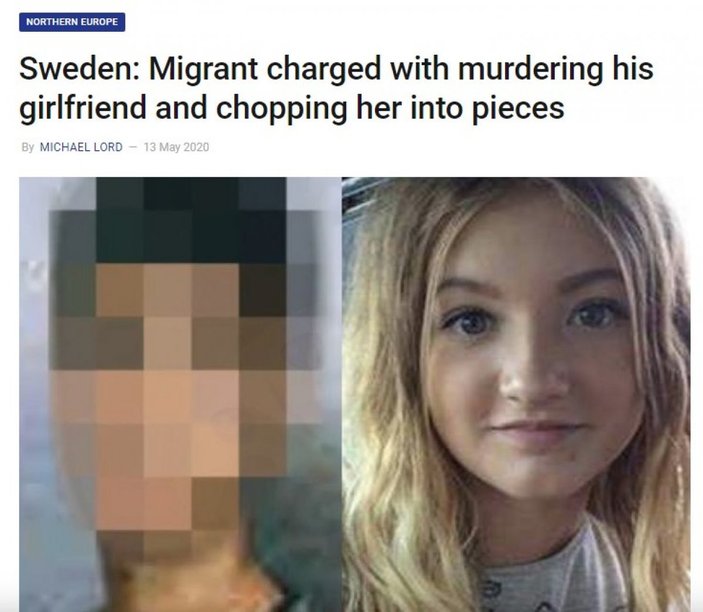 İsveç’te göçmen genç, kız arkadaşının kafasını kesti