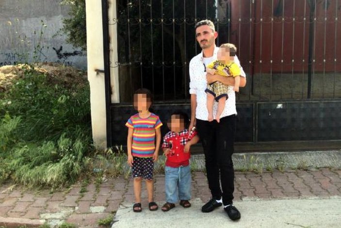 Adana'da eşinin terk ettiği çocukları için yardım istedi