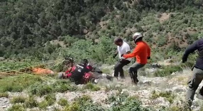 Nallıhan'da yamaç paraşütü kazası: 2 yaralı