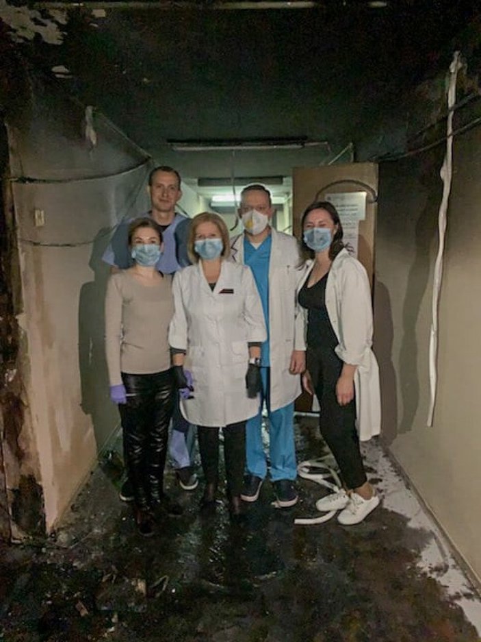 Ukrayna'da korona hastalarının olduğu hastane yakıldı