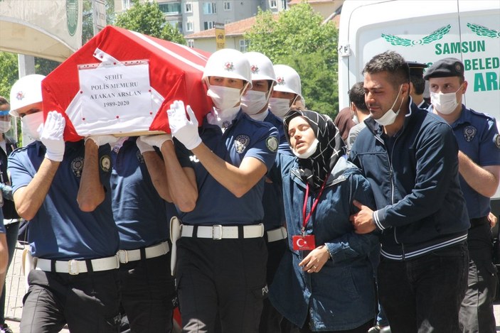 Şehit polis memuru Samsun'da son yolculuğuna uğurlandı