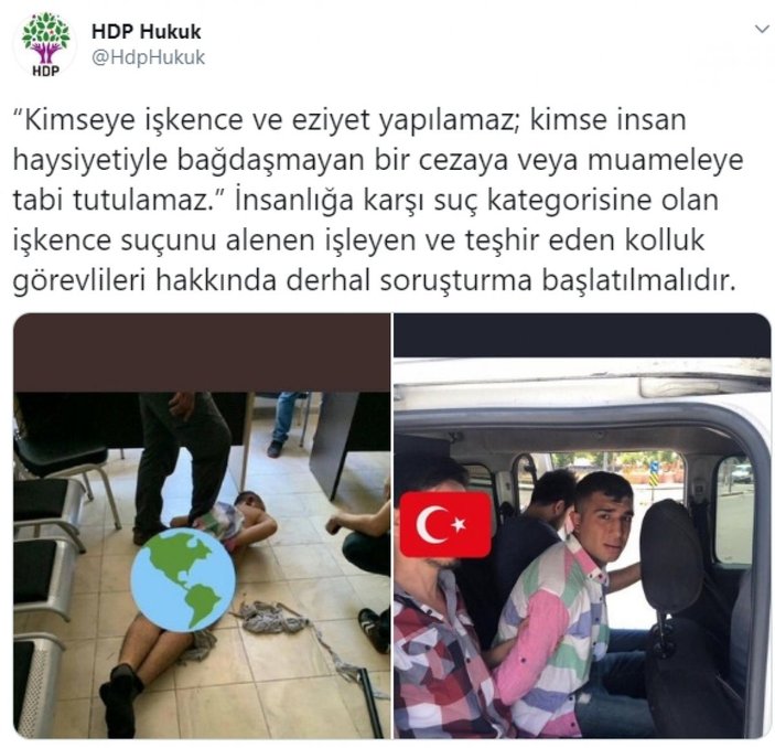 HDP'den polisi şehit eden şahsın tutuklanma şekline tepki