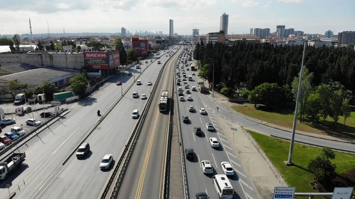 Korona sonrası İstanbul trafiği böyle görüntülendi