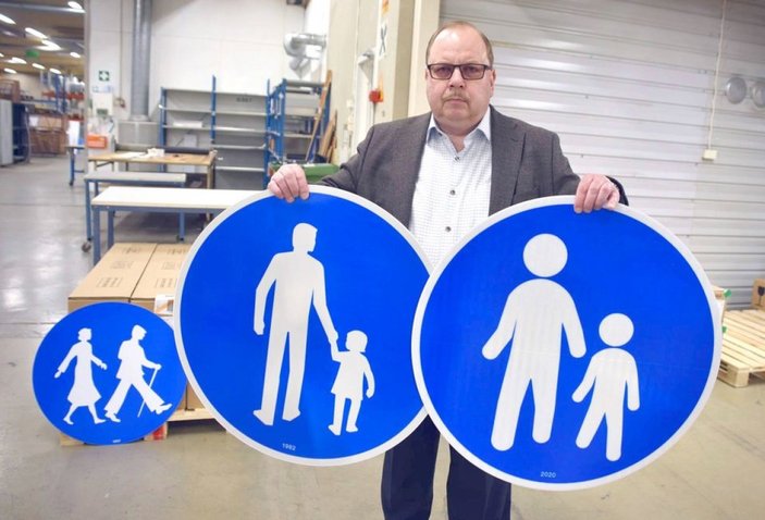 Finlandiya'da cinsiyetsiz trafik işareti dönemi