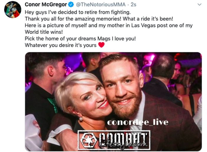 Conor McGregor emekli oldu