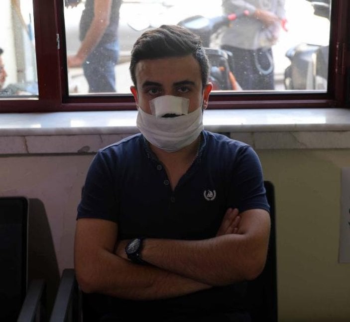Gaziantep'te sağlık çalışanına darp, güvenlik kamerasında