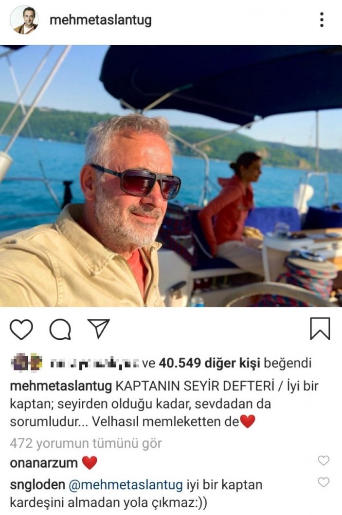 Mehmet Aslantuğ: İyi bir kaptan sevdadan da sorumludur