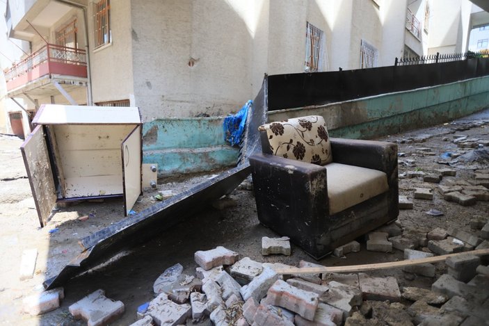 Ankara'da selin neden olduğu yıkım görüntülendi