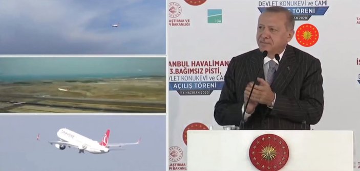 Cumhurbaşkanı Erdoğan İstanbul'da 3'üncü pisti açtı