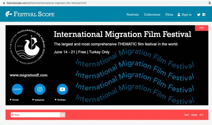 Uluslararası Göç Filmleri Festivali  başladı