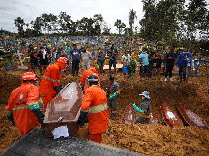 Brezilya'da 612 kişi daha koronavirüsten öldü