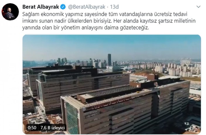 Bakan Albayrak: Ücretsiz tedavi sunan ülkelerden biriyiz