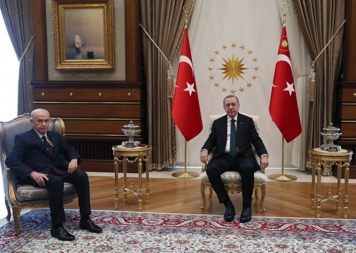 Beştepe'deki Erdoğan-Bahçeli görüşmesi sona erdi