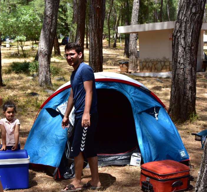 Muğla'da sosyal mesafeli çadır tatili