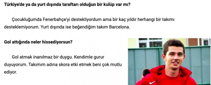 Emre Kılınç: Çocukken Fenerbahçeliydim