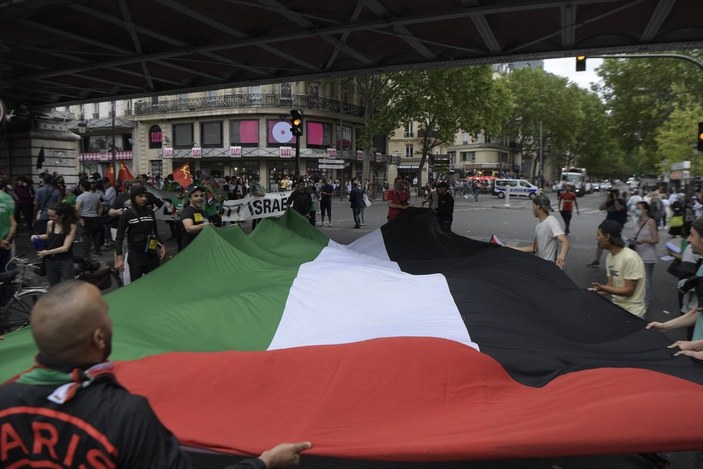 Fransa'da İsrail'e karşı ilhak protestosu
