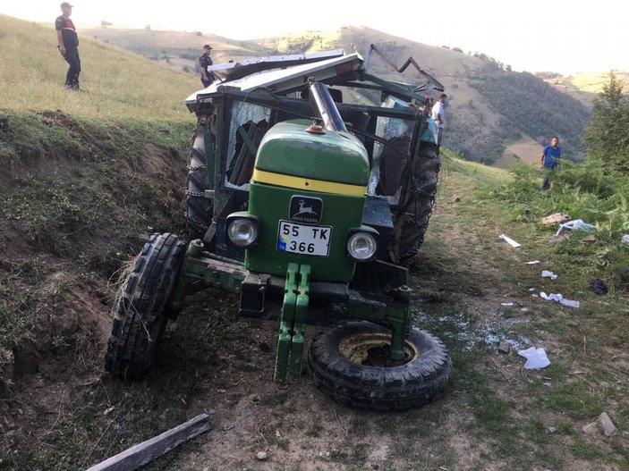 Samsun'da devrilen traktörde 1 kişi hayatını kaybetti