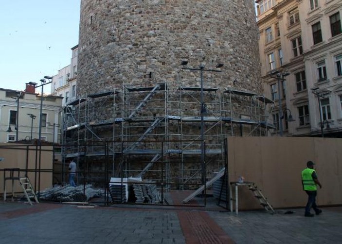 Galata Kulesi'nde restorasyon hazırlıkları başladı