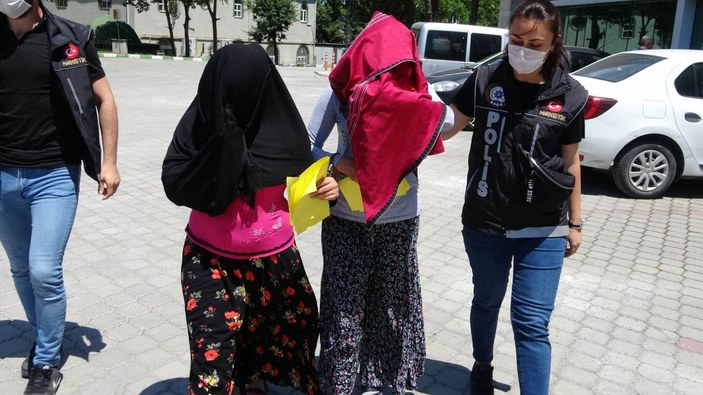 Samsun'da amca kızları uyuşturucu ticaretinden yakalandı