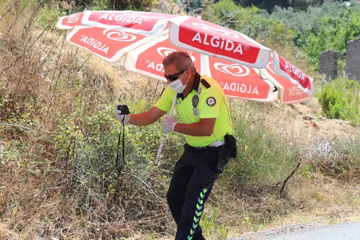 Antalya'nın sıcağı polis memurunu da vurdu
