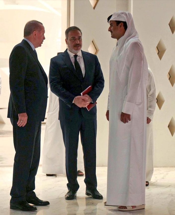 Cumhurbaşkanı Erdoğan ile Katar Emiri'nden samimi pozlar