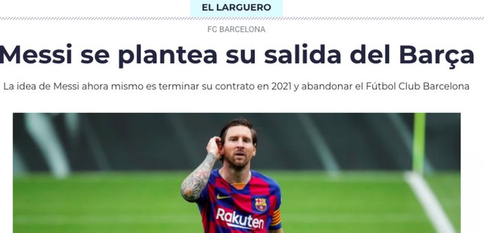 Messi, Barcelona ile görüşmeleri durdurdu