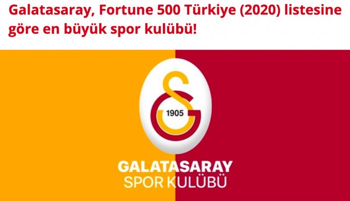 G.Saray, Türkiye'nin en büyük 294. şirketi